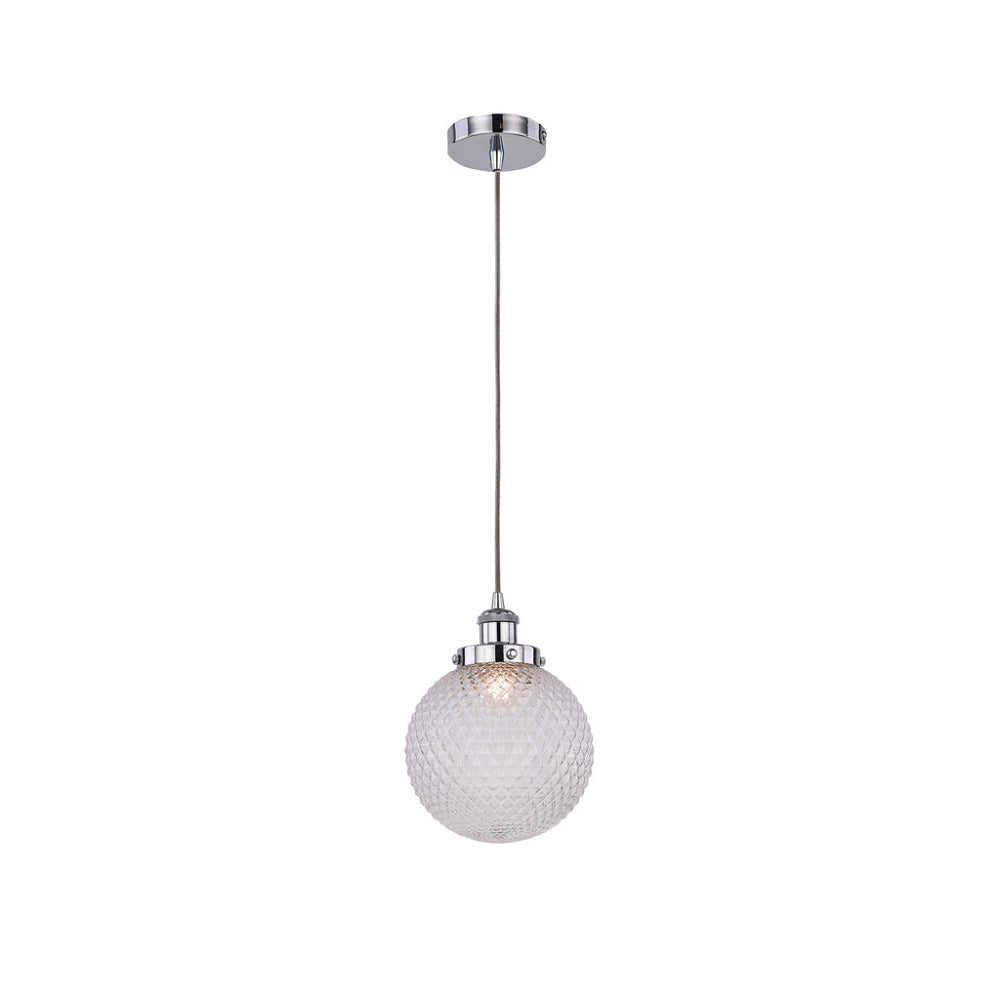 Buy Pendant Lights Australia Casablance 1 Light Small Pendant Chrome & Clear - LL002PL111S