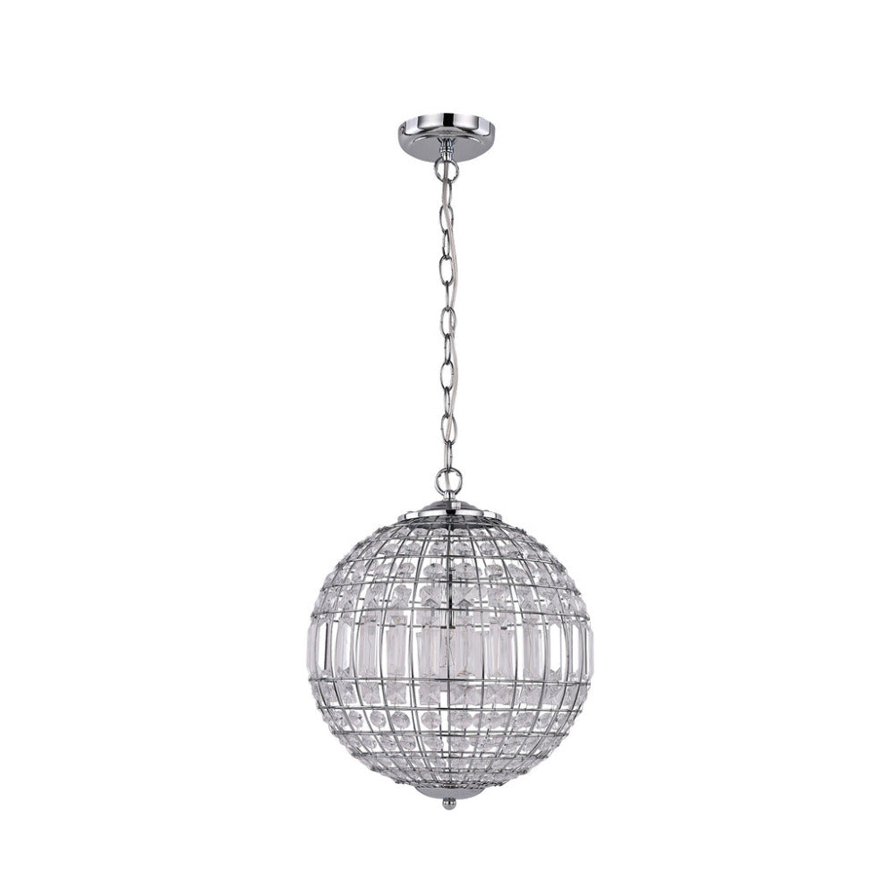 Buy Pendant Lights Australia Lode 1 Light Small Pendant Matt Chrome & Clear - LL002PL114S