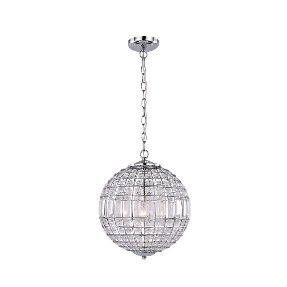 Buy Pendant Lights Australia Lode 1 Light Small Pendant Matt Chrome & Clear - LL002PL114S
