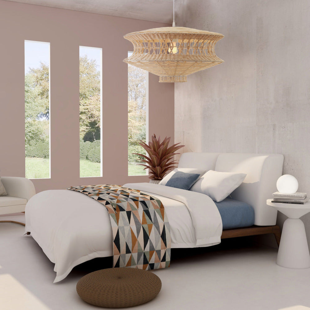 Buy Pendant Lights Australia Parametric 1 Light Rattan Pendant Natural Rattan - LL002PL123