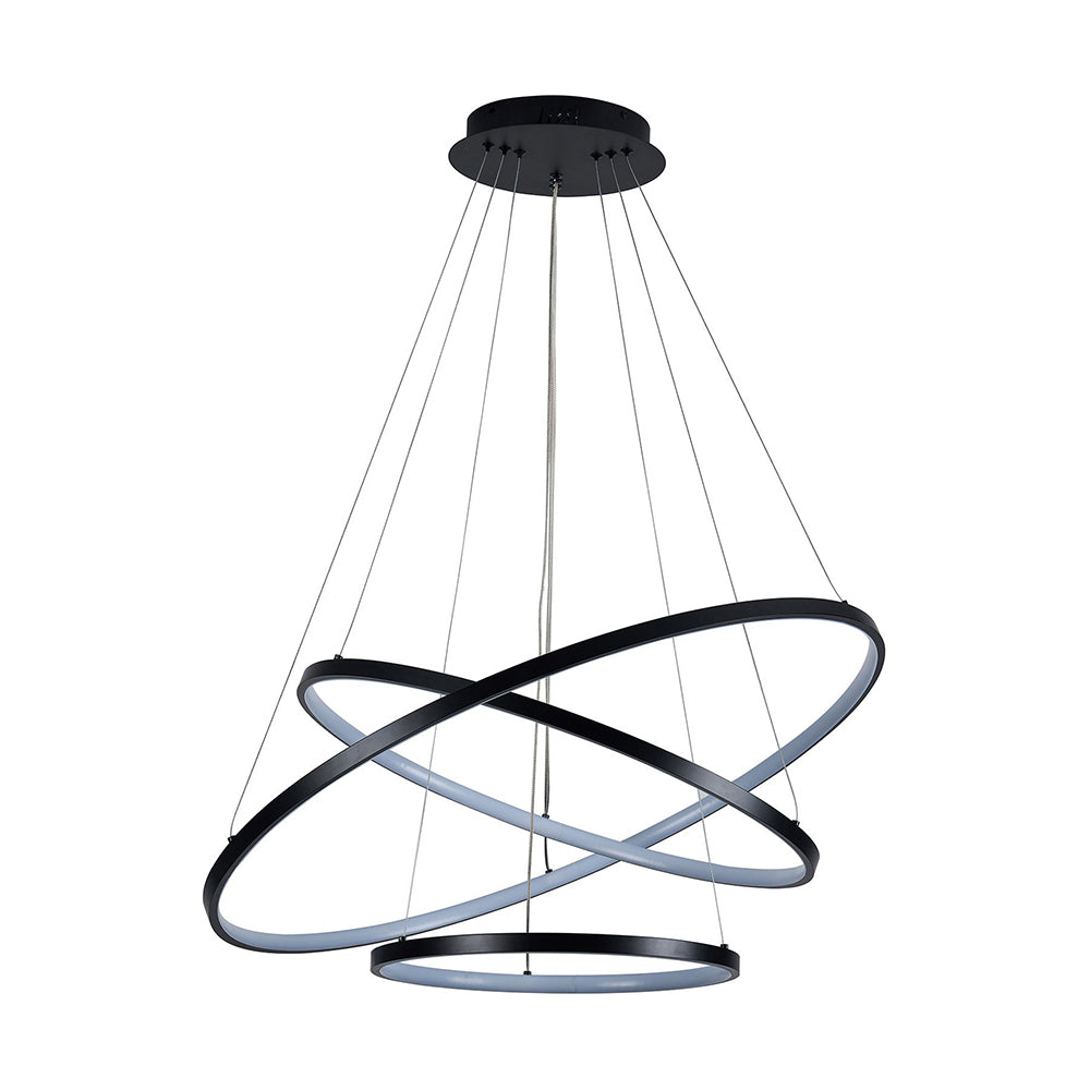 Buy LED Pendants Australia Trinity LED Ring Pendant W800mm Black Aluminium 3000K - LL002PL126S