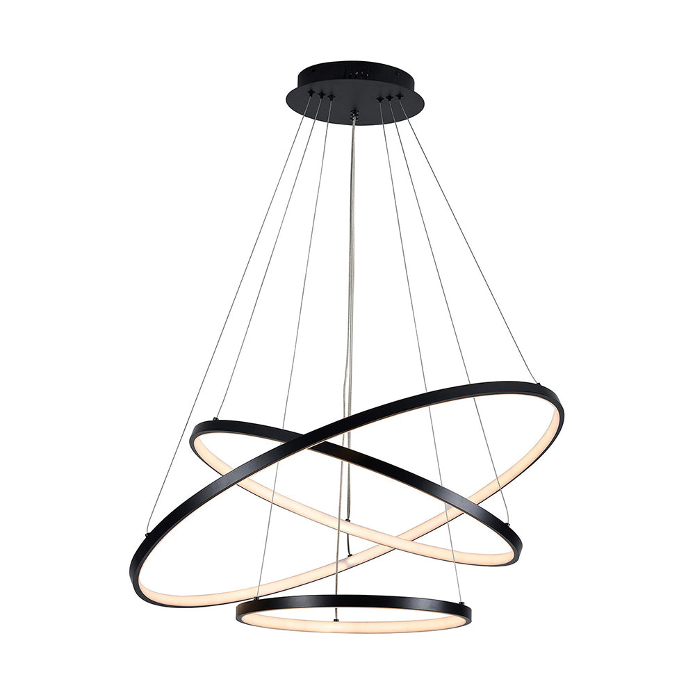 Buy LED Pendants Australia Trinity LED Ring Pendant W1000mm Black Aluminium 3000K - LL002PL126L