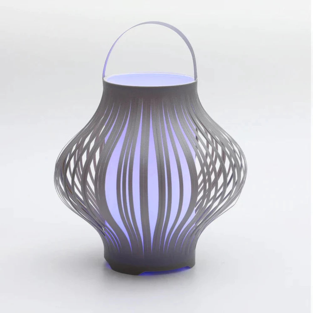 Buy Table Lamps Australia LED Outdoor Portable Retractable Lantern Grey Polypropylene 3000K & RGB - LL0513GR