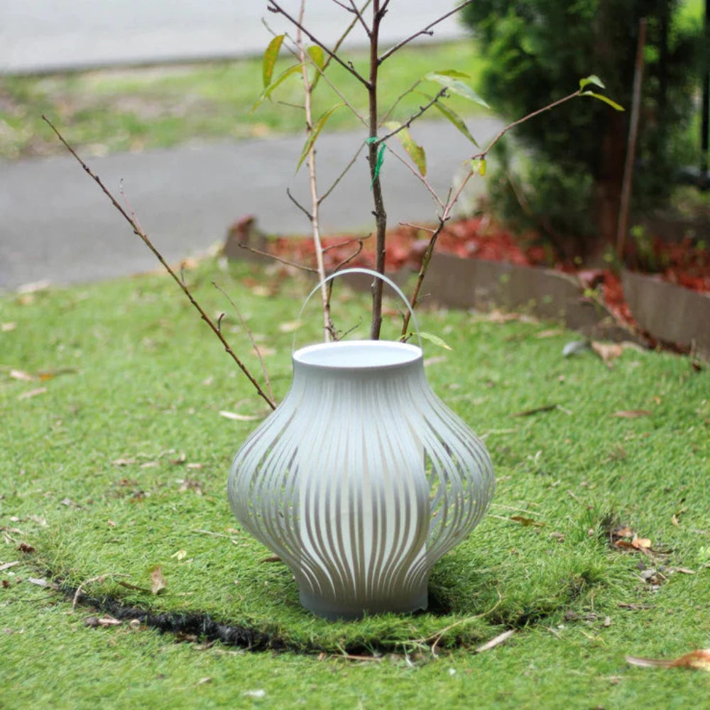 Buy Table Lamps Australia LED Outdoor Portable Retractable Lantern Grey Polypropylene 3000K & RGB - LL0513GR