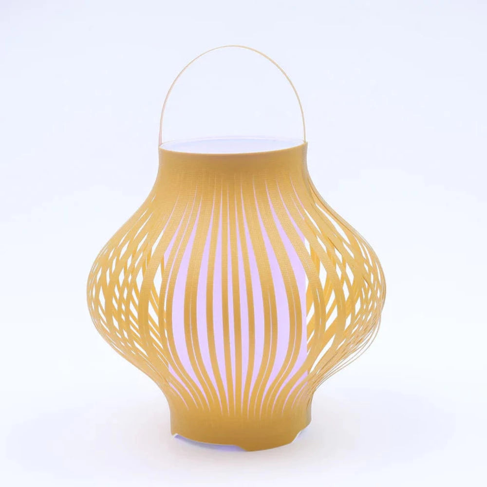 Buy Table Lamps Australia LED Outdoor Portable Retractable Lantern Yellow Polypropylene 3000K & RGB - LL0513Y