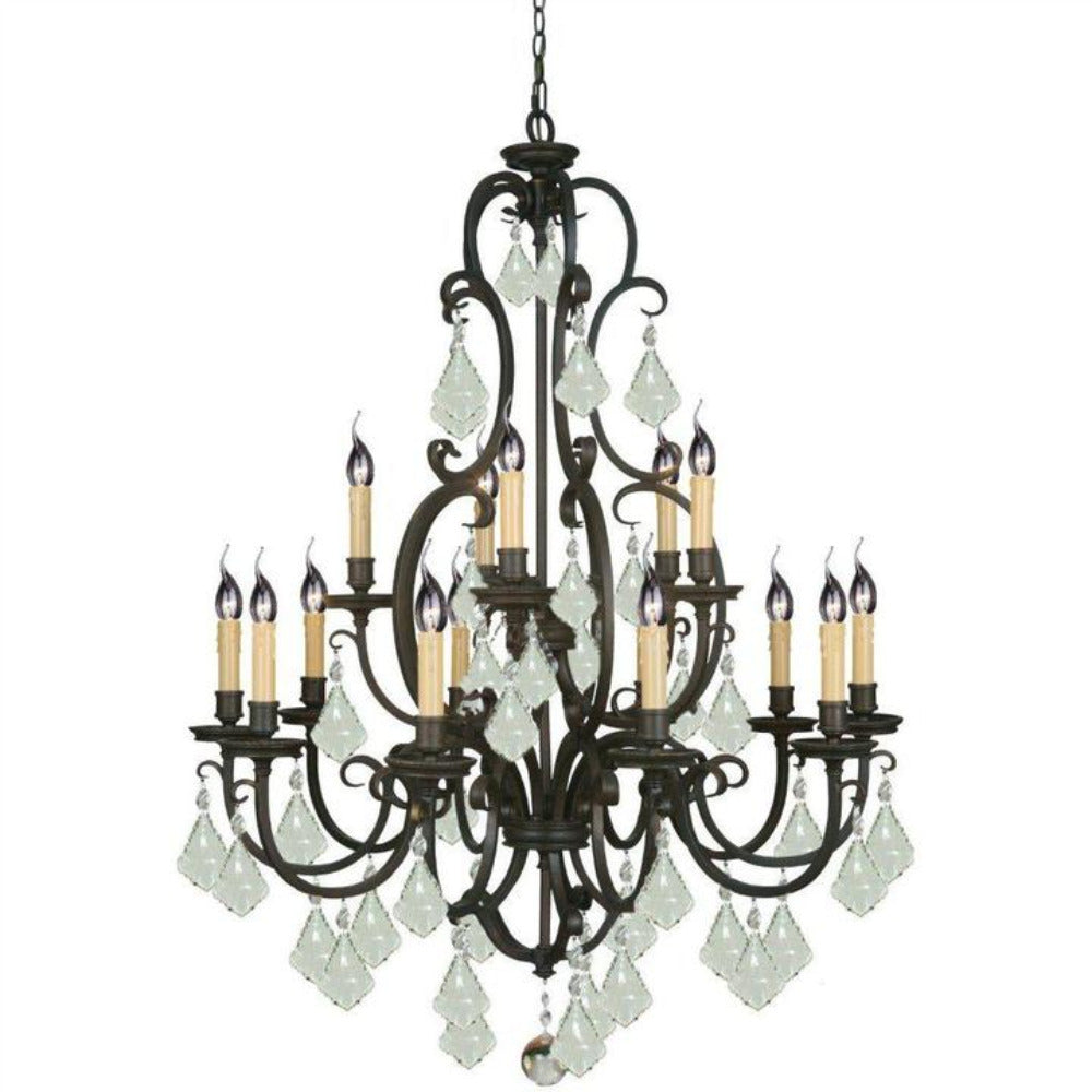 Buy Chandeliers Australia Louis 15th 15 Light Crystal Chandelier Bronze - 1000294