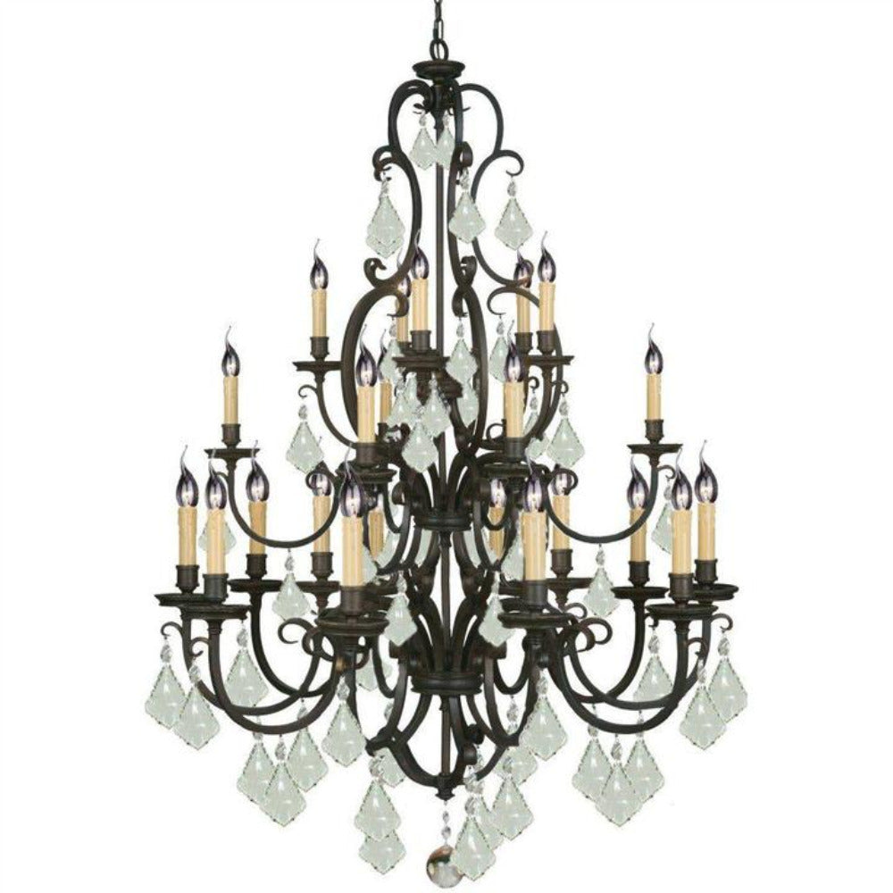 Buy Chandeliers Australia Louis 15th 24 Light Crystal Chandelier Bronze - 1000292