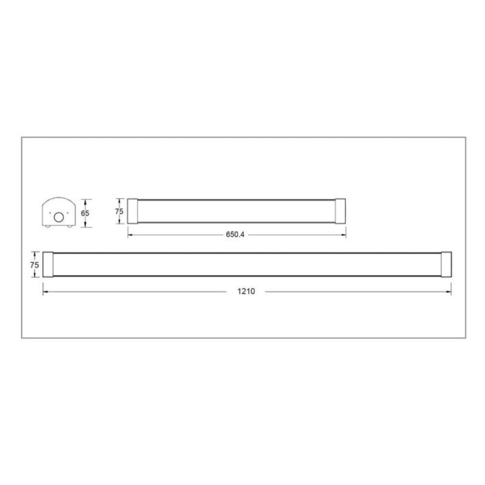 Buy LED Batten Lights Australia LED Batten Light L1210mm White Steel 3 CCT - LWB1802