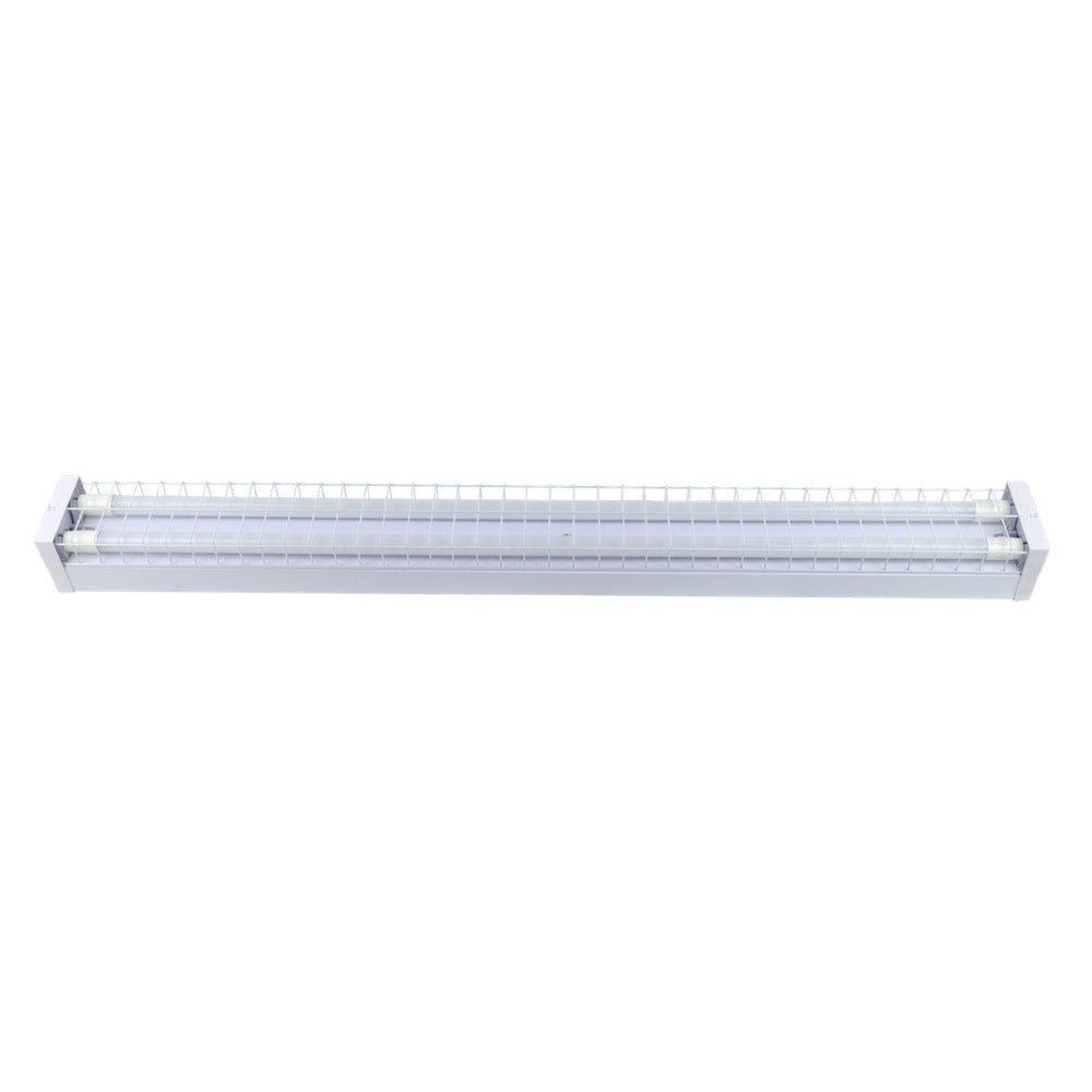 Buy LED Flouro Batten Lights Australia LED Batten 2 Light L1255mm White Steel Wireguard - LWB218-W