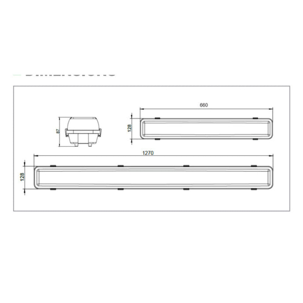 Buy LED Batten Lights Australia LED Batten Light Weatherproof L660mm White Steel 3 CCT - LWWB1903