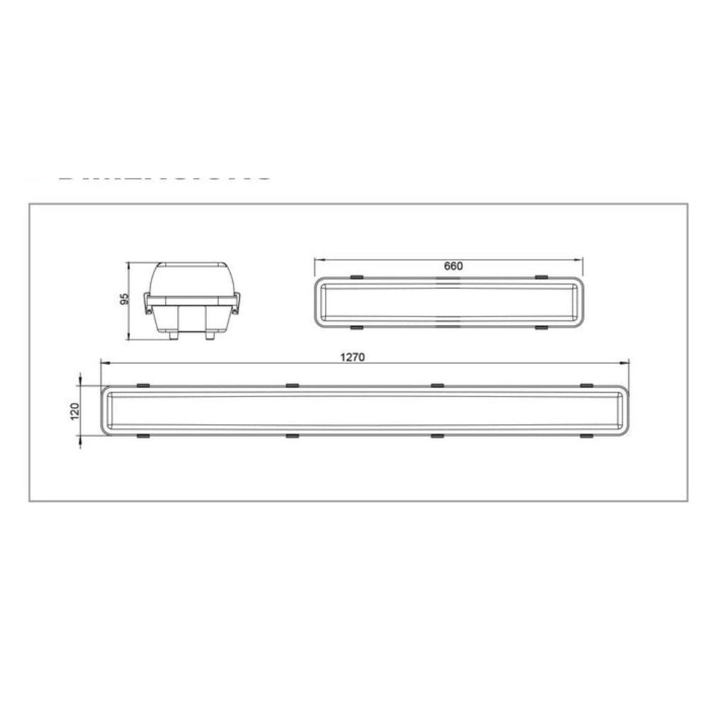 Buy LED Flouro Batten Lights Australia LED Batten 2 Light Weatherproof L1270mm White Steel - LWWB218
