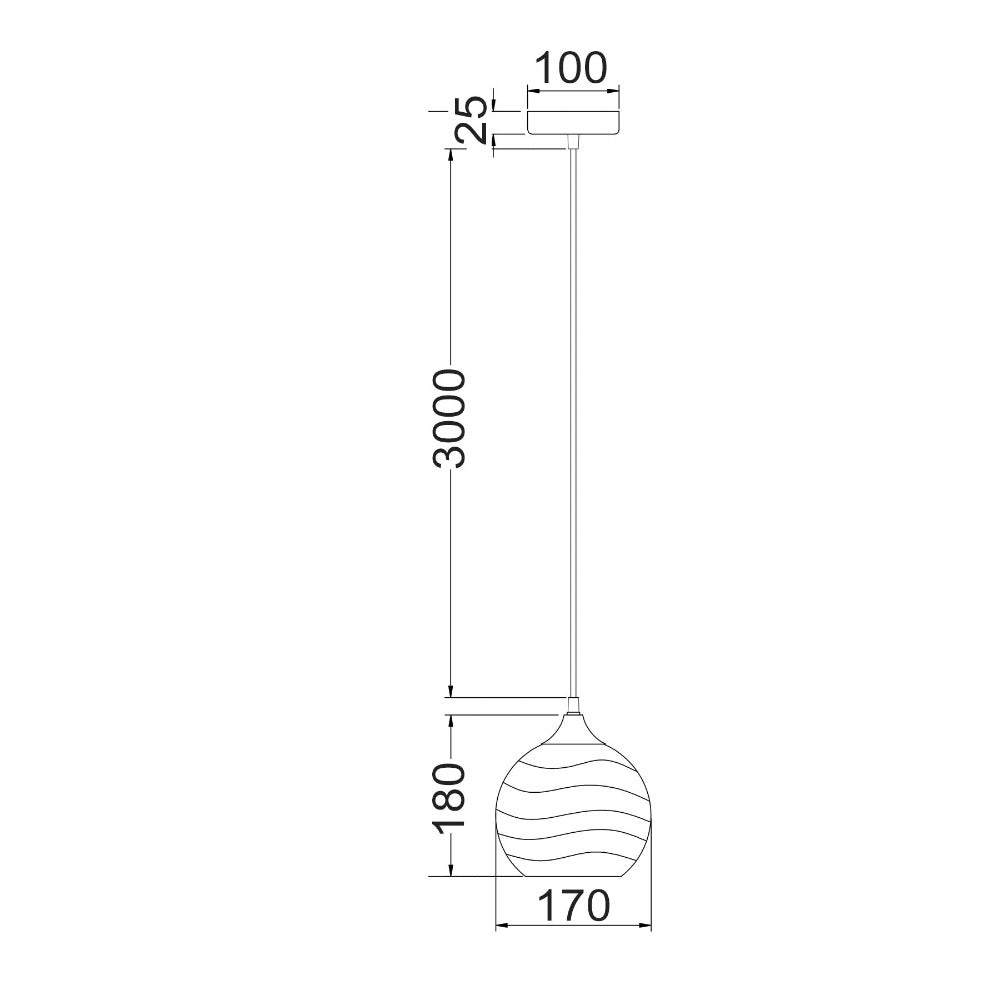 Buy Pendant Lights Australia Marbre 1 Light Pendant Smokey Wine Glass Wavy Glass- MARBRE1