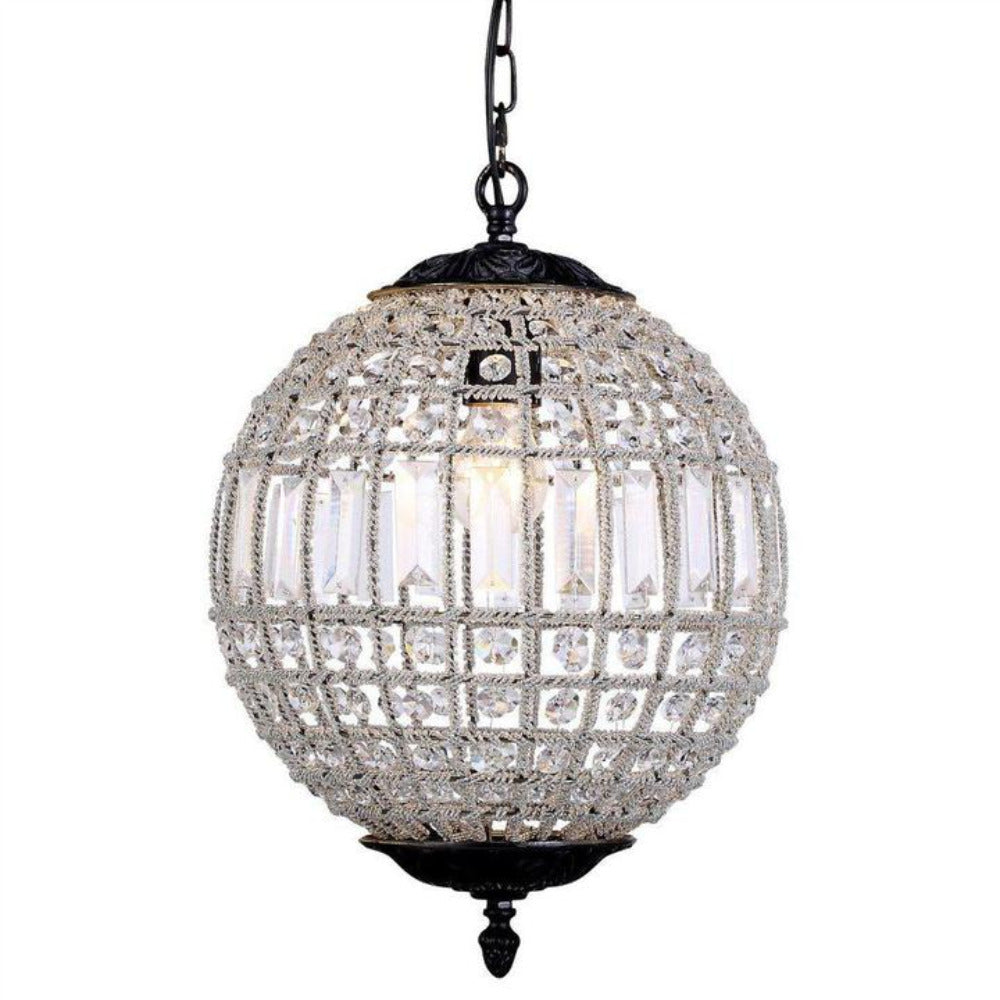 Buy Chandeliers Australia Marseilles Small 1 Light Crystal Ball Bronze - 1000811