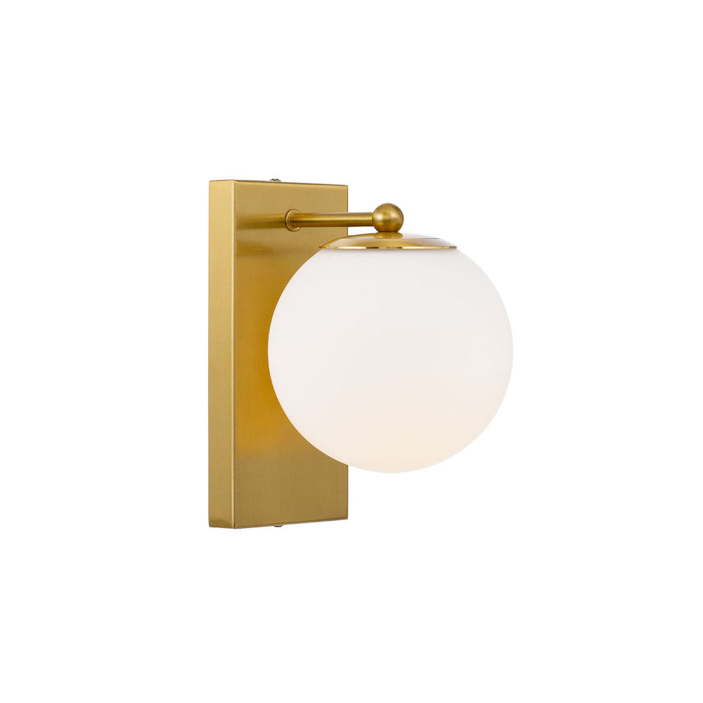 Buy Wall Sconce Australia Marsten 1 Light Wall Light Antique Gold & Opal Matt - MARSTEN WB-AGOM