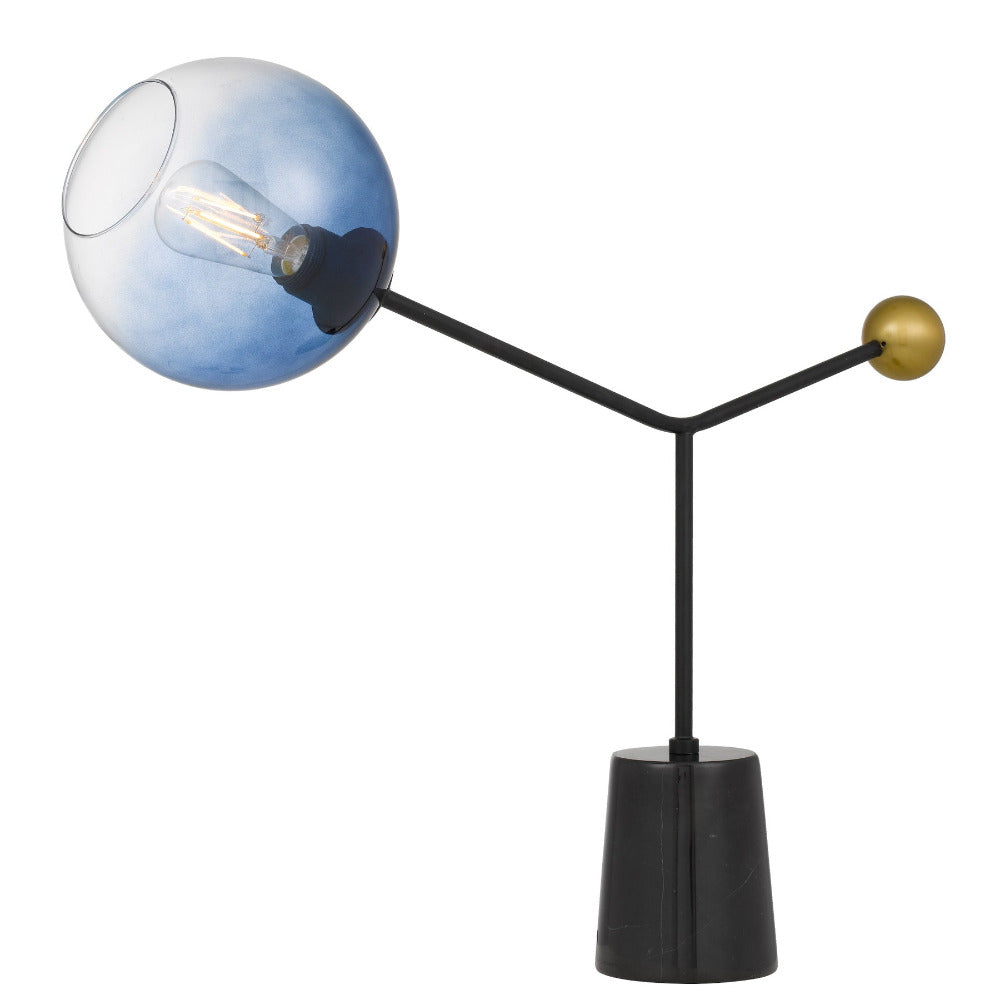 Buy Table Lamps Australia Matilda 1 Light Table Lamp Black & Antique Gold - MATILDA TL-BKAG