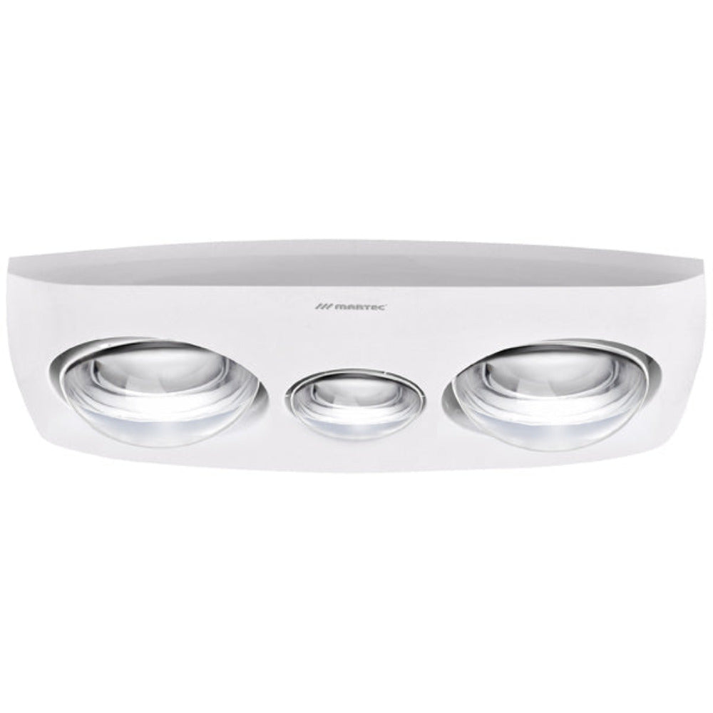 Buy 3 In 1 Bathroom Heaters Australia Contour 2 3 in 1 Bathroom Heater With 2 Heat Lamps, Exhaust Fan And LED Light White - MBHC2LW