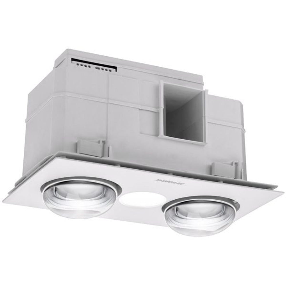 Buy 3 In 1 Bathroom Heaters Australia Forme 2 Heat 3 in 1 Bathroom Heater Exhaust Fan & 10W Tricolour LED Downlight White - MBHF2LW