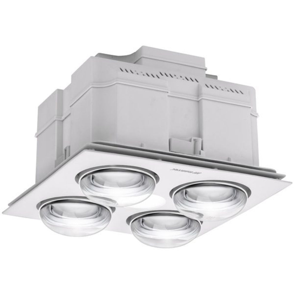 Buy 3 In 1 Bathroom Heaters Australia Forme 4 Heat 3 in 1 Bathroom Heater Exhaust Fan & 10W Tricolour LED Downlight White - MBHF4LW