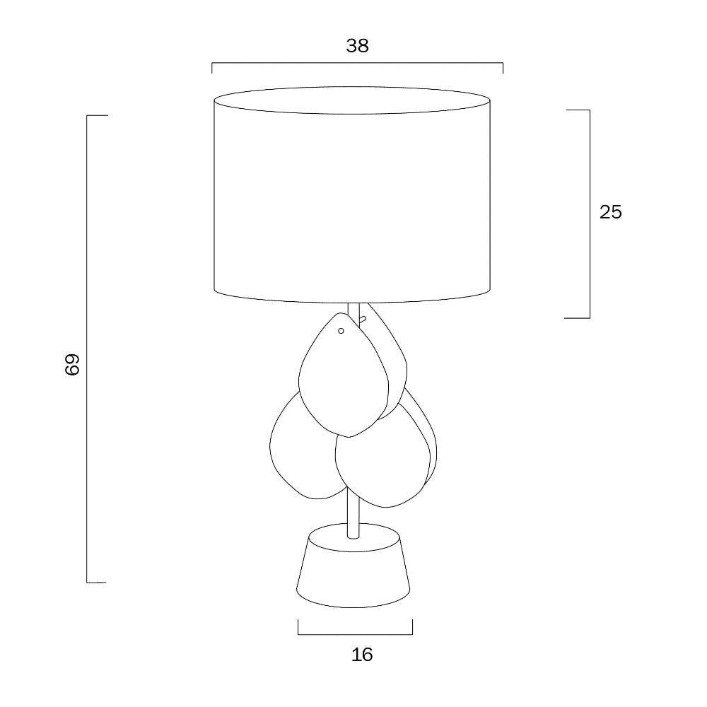 Buy Table Lamps Australia Melania 1 Light Table Lamp Gold & White - MELANIA TL-GDWH