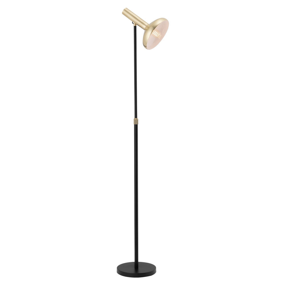 Lonsdale Floor Lamp Black And Brushed Brass - MFL007