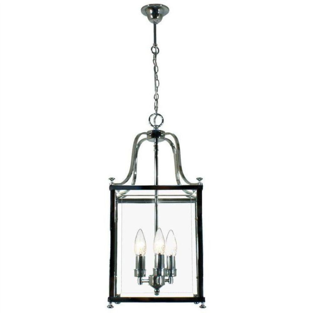 Buy Pendant lights australia - Michigan Medium 3 Light Lantern Chrome - 1000327