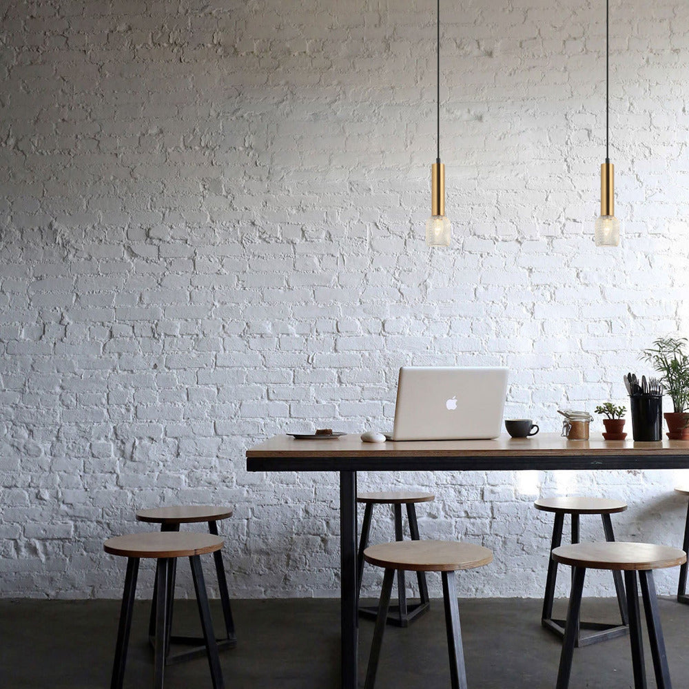 Buy Mini Pendants Australia Mikro 1 Light Pendant Chrome Mesh Cylinder - MIKRO2