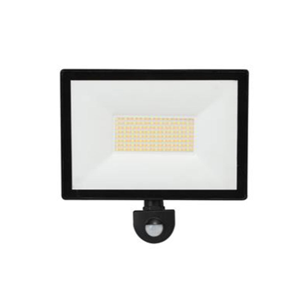 Buy Floodlights Australia Opal LED Flood light 50W With Sensor Black Aluminium 3 CCT - MLXO34550MS