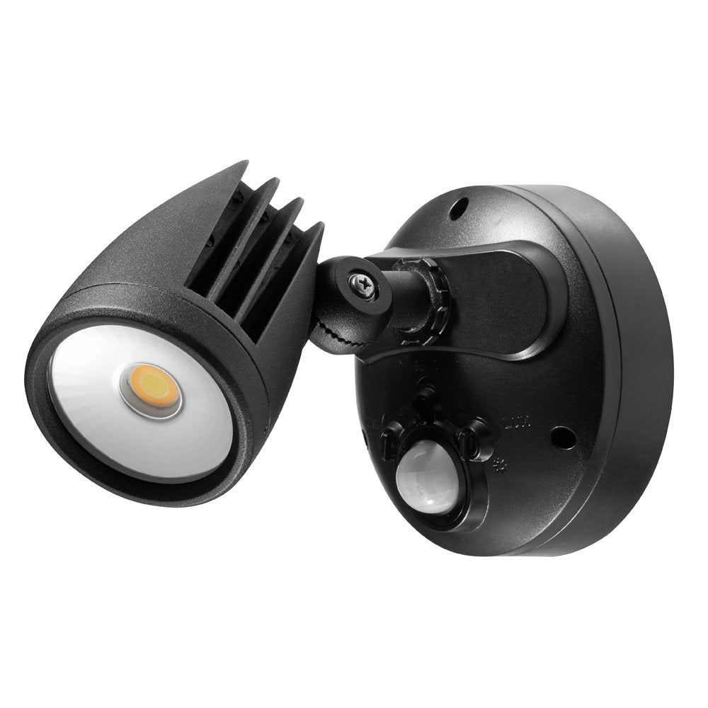 Buy Security Wall Lights Australia Fortress Pro 18W Tricolour LED Security Flood Light With Sensor Matt Black - MLXFP3451MS