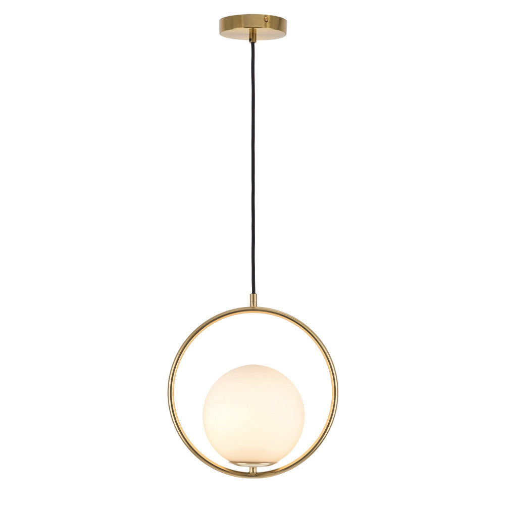 Buy Pendant lights australia - Edith 1 Light Pendant Brushed Brass - MPL506BRS