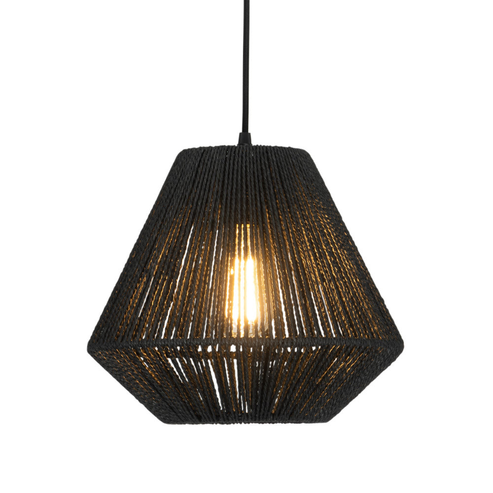 Buy Pendant Lights Australia Bridgewater Pendant Light Black Fabric - MPLS023BLK