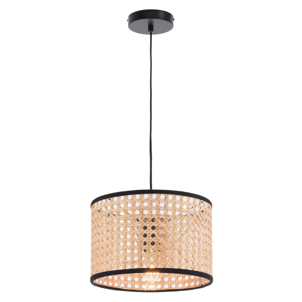 Buy Pendant Lights Australia Tia 1 Light Pendant Small Black Trim - MPLS504BLK-S