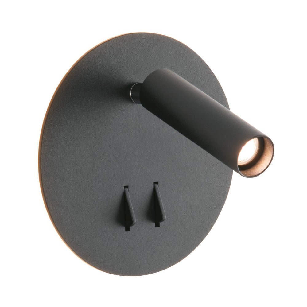Buy Bedside Reading Lights Australia Osbourne Wall Lamp + LED Adjustable Reading Light Black - MWL008BLK
