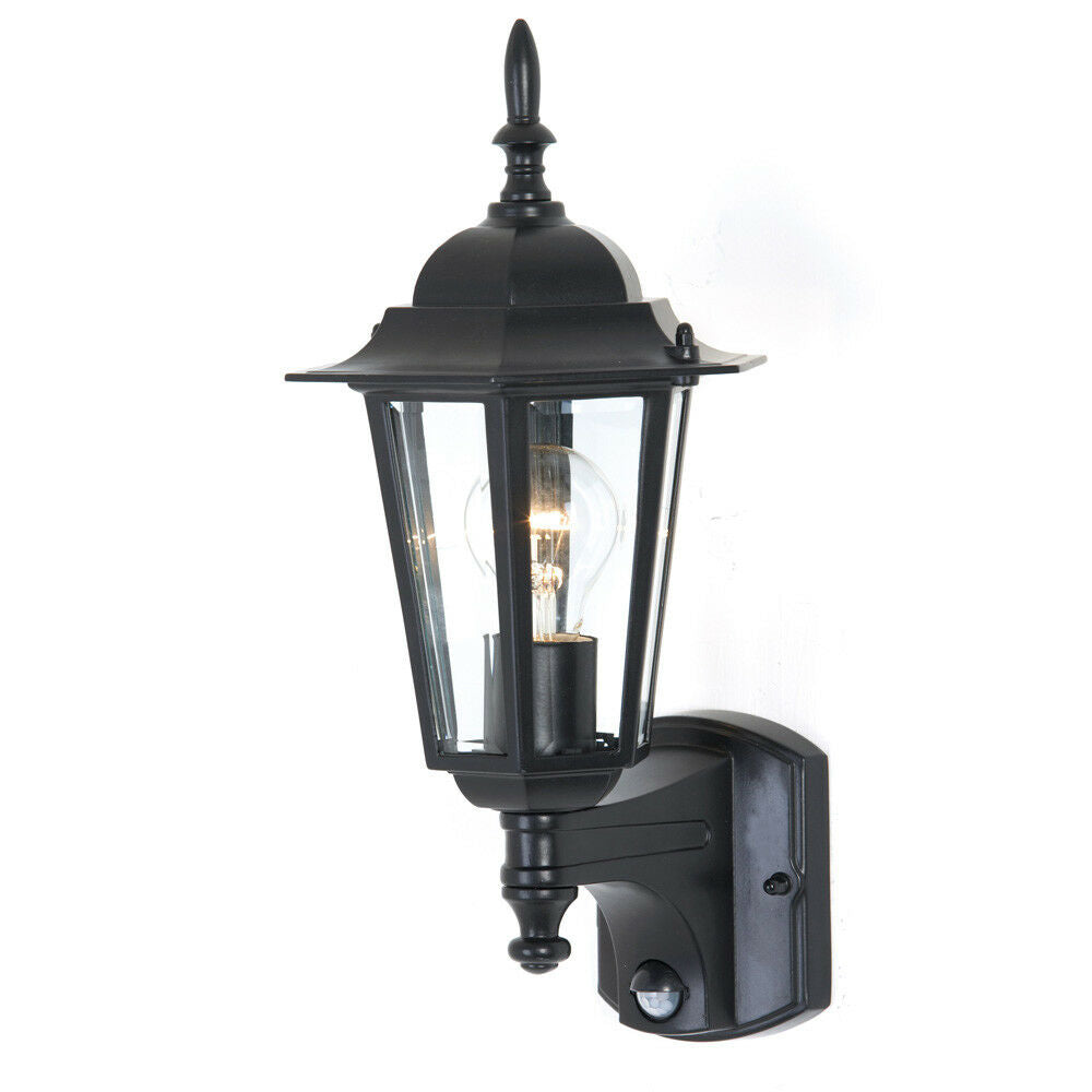 Buy Security Wall Lights Australia Tilbury 1 Light Sensor Exterior Wall Lights Black - MX4011-BLK-SEN