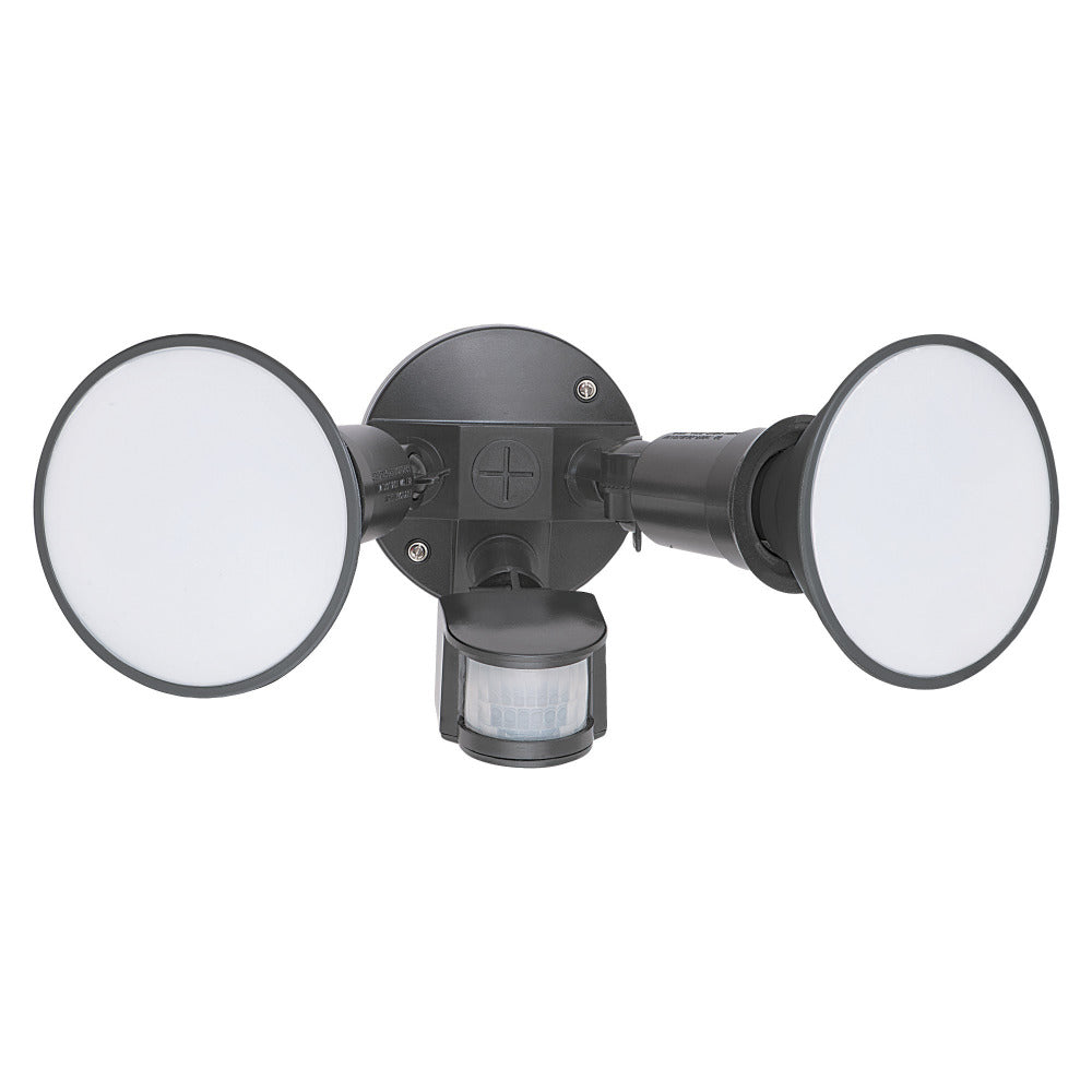 Buy Security Wall Lights Australia Sanders 2 LED Flood Light 24W 5700K IP44 Sensor Black - MXD6624BLK-SEN