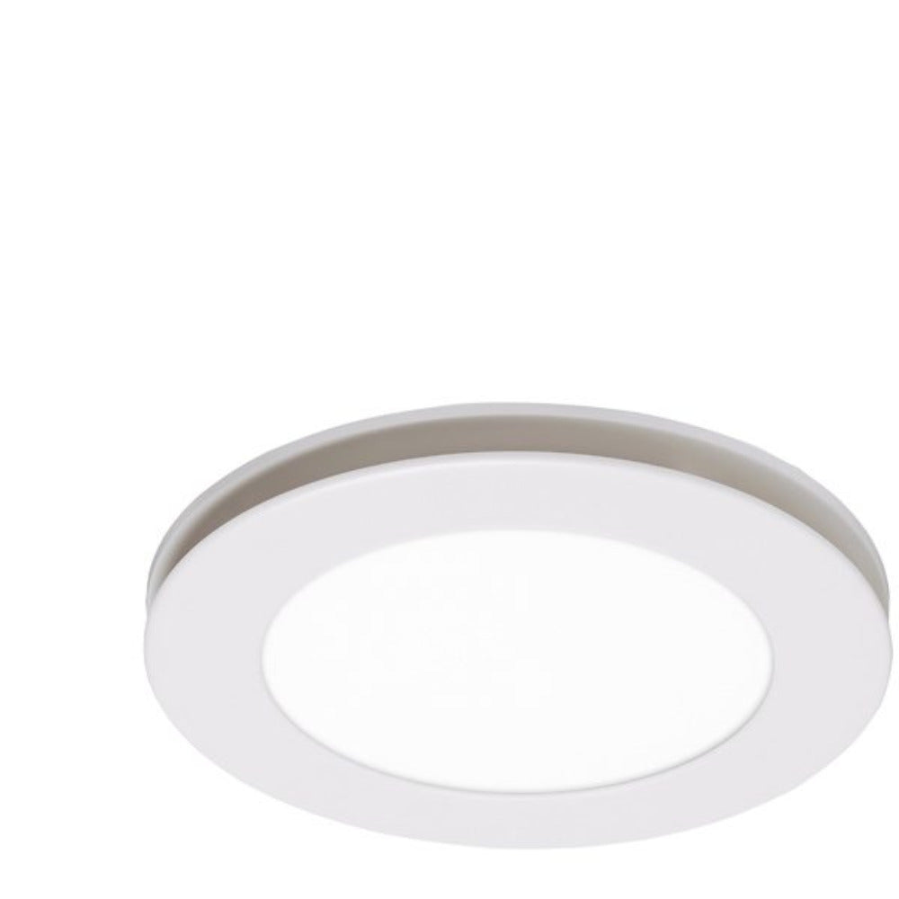 Flow Round 250mm Exhaust Fan & 12W Tricolour LED Light White - MXFLFR25W