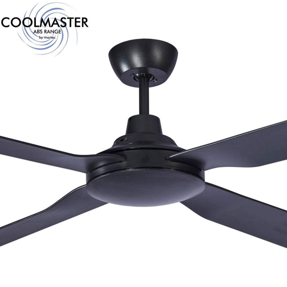 Buy AC Ceiling Fans Australia Discovery 48" 4 Blade ABS Ceiling Fan Only Matt Black - MDF124M