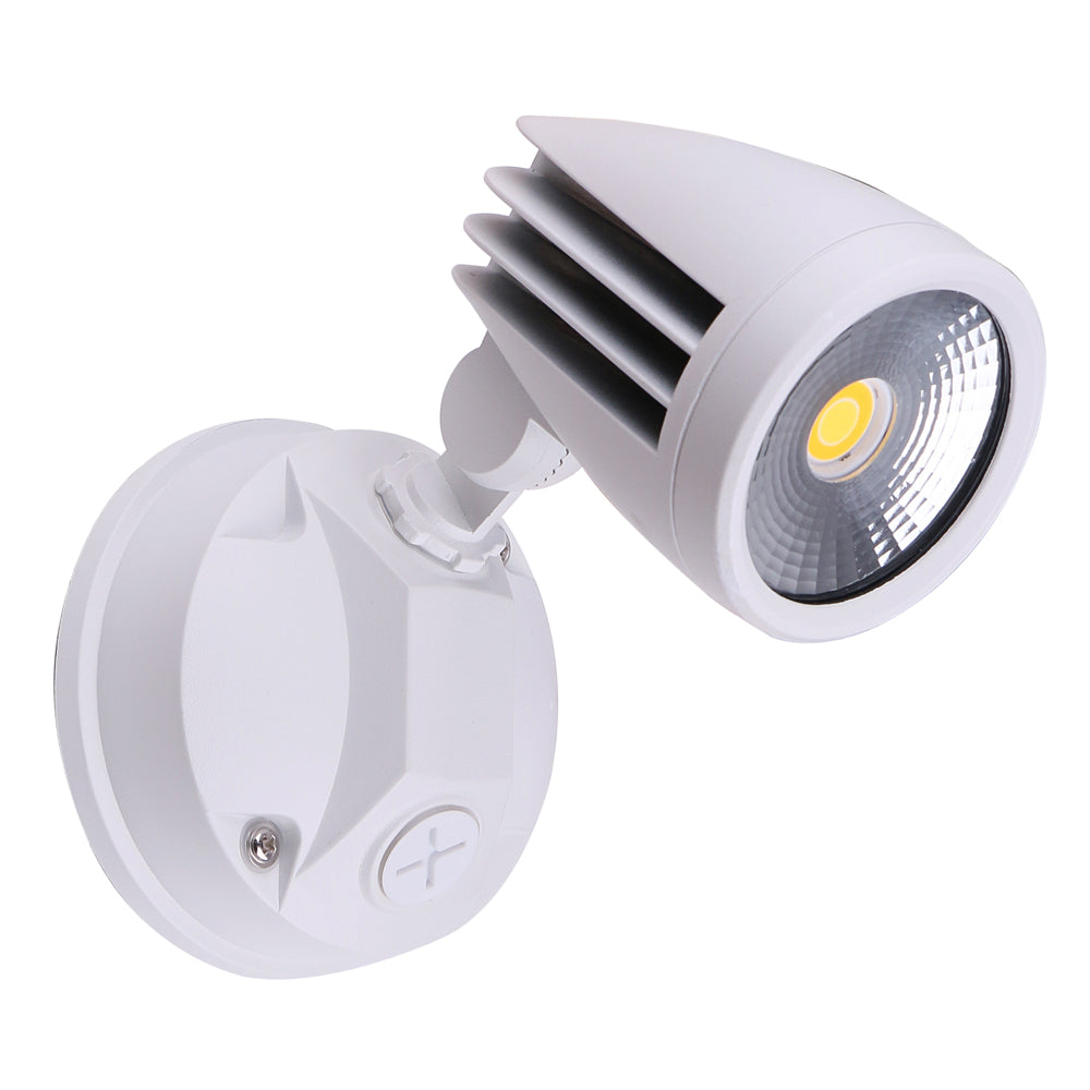 Buy Exterior Spotlights Australia Fortress II LED Flood Light Outdoor Single Spot 15W Tricolour White - MLXF3451W