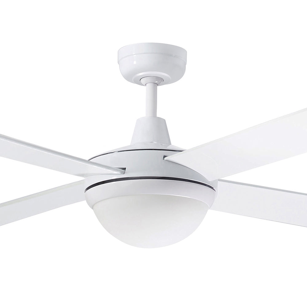Buy AC Ceiling Fans With Light Australia Lifestyle 52" 4 Blade Ceiling Fan with 24W LED Light Tricolour White - DLS1343W