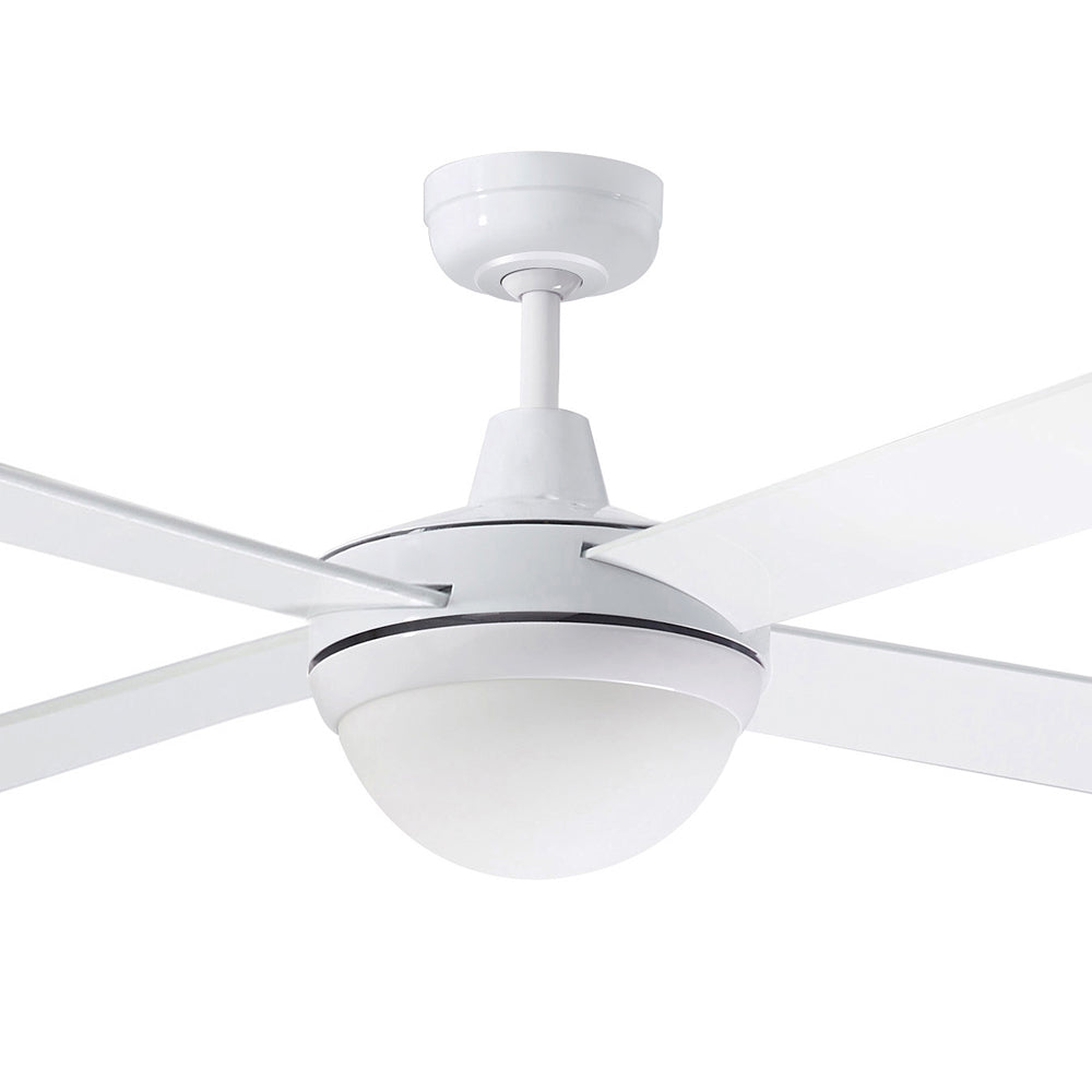 Buy AC Ceiling Fans With Light Australia Lifestyle 52" 4 Blade Ceiling Fan with Light 2 x E27 White - DLS1344W