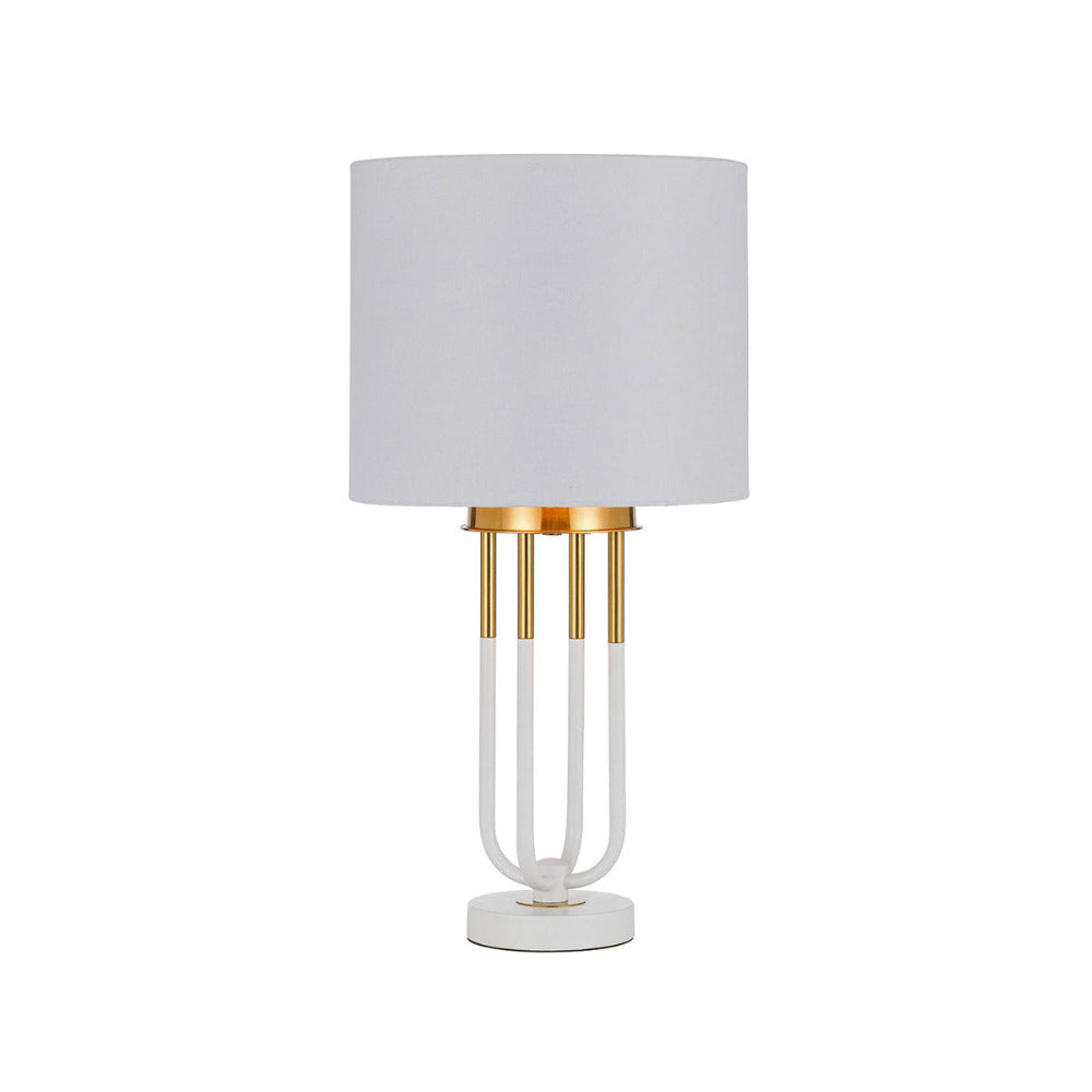 Buy Table Lamps Australia Negas 1 Light Table Lamp Antique Gold & White - NEGAS TL-WHAG