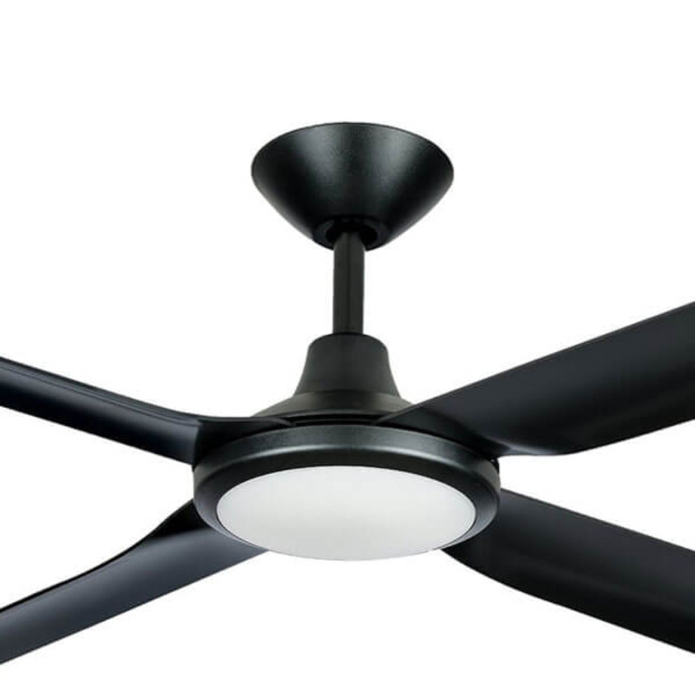 Buy DC Ceiling Fans With Light Australia Next Creation DC Ceiling Fan 52" with LED & Matt Black Polymer Blades - NCL156