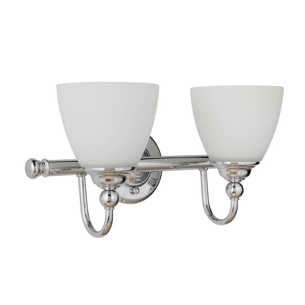 Buy Bathroom Vanity Lights Australia Nova 2 Light Wall Light Chrome - 1001376