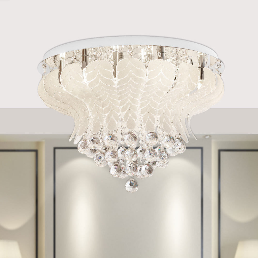 Buy Flush Mount Lights Australia Odessa 60 10 Light Flush Mount Chrome - ODESSA CTC60-WH