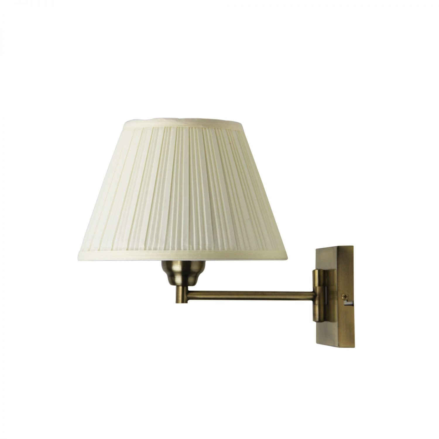 Swingley Swing Arm Wall Light with Fabric Shade 245mm Cream - OL50700AB