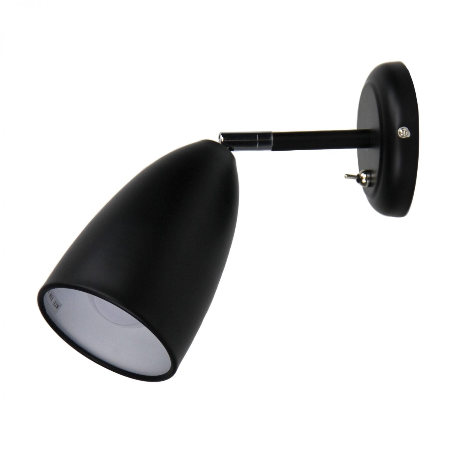 Buy Bedside Reading Lights Australia Salem 1 Light Wall Light with Switch Black - OL55211BK