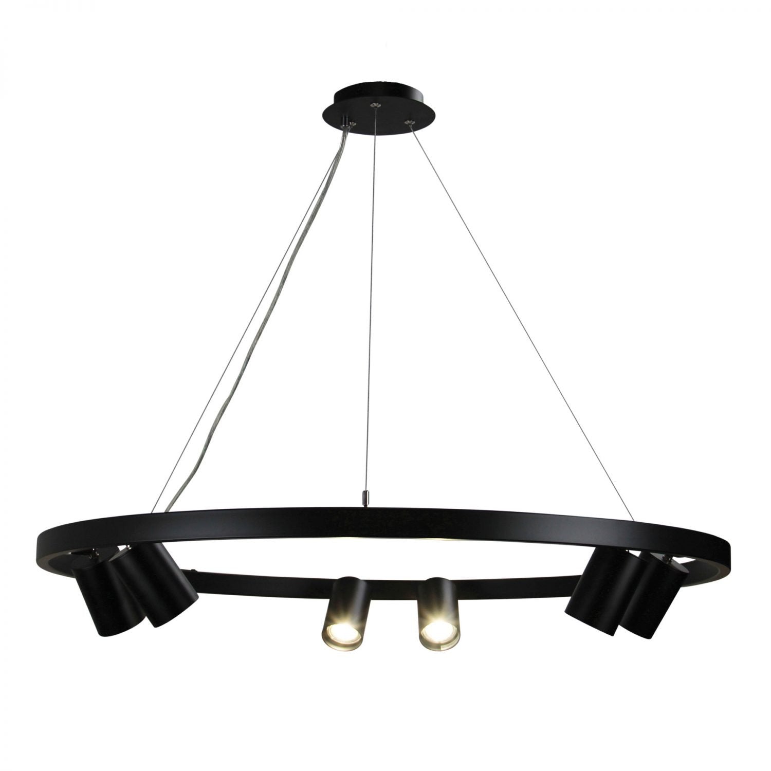 Buy Pendant Lights Australia Pano 6 Light Pendant Black - OL56096BK