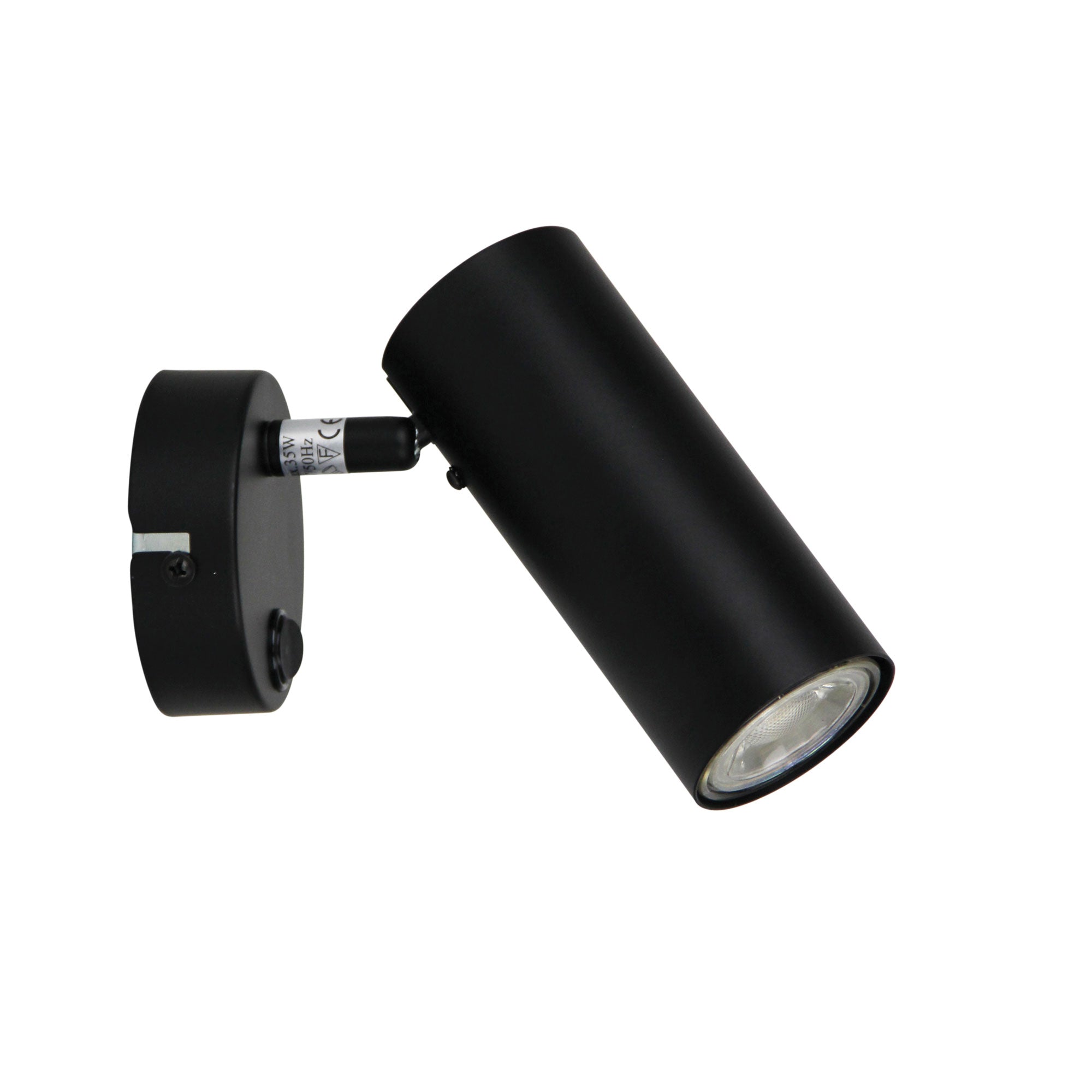 Buy Bedside Reading Lights Australia Ultra 1 Light Switched Wall Light Black - OL58733/1BK