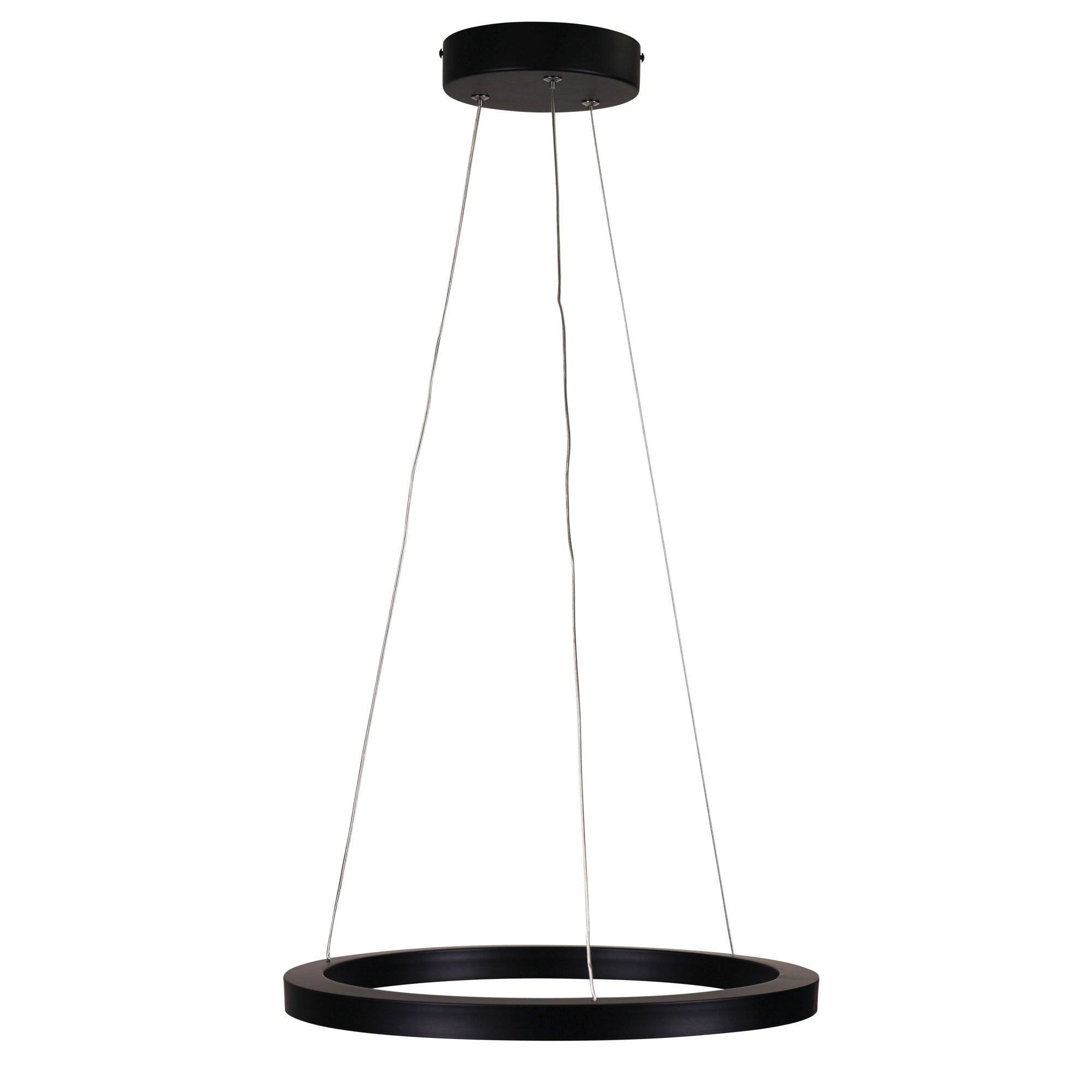 Buy LED Pendants Australia Nebula LED Ring Pendant 400mm Black Metal TRI Colour - OL60614/40BK