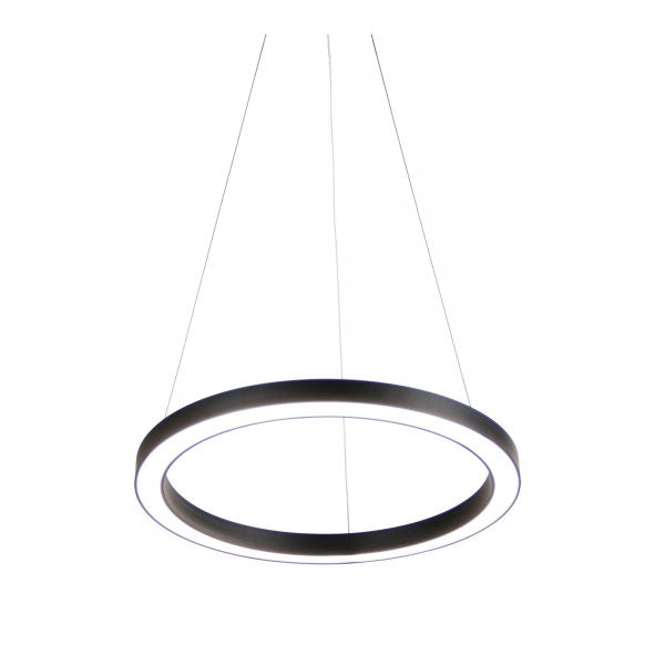Buy LED Pendants Australia Nebula LED Ring Pendant 400mm Black Metal TRI Colour - OL60614/40BK