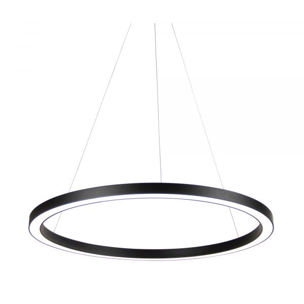 Buy LED Pendants Australia Nebula LED Ring Pendant 600mm Black Metal TRI Colour - OL60614/60BK